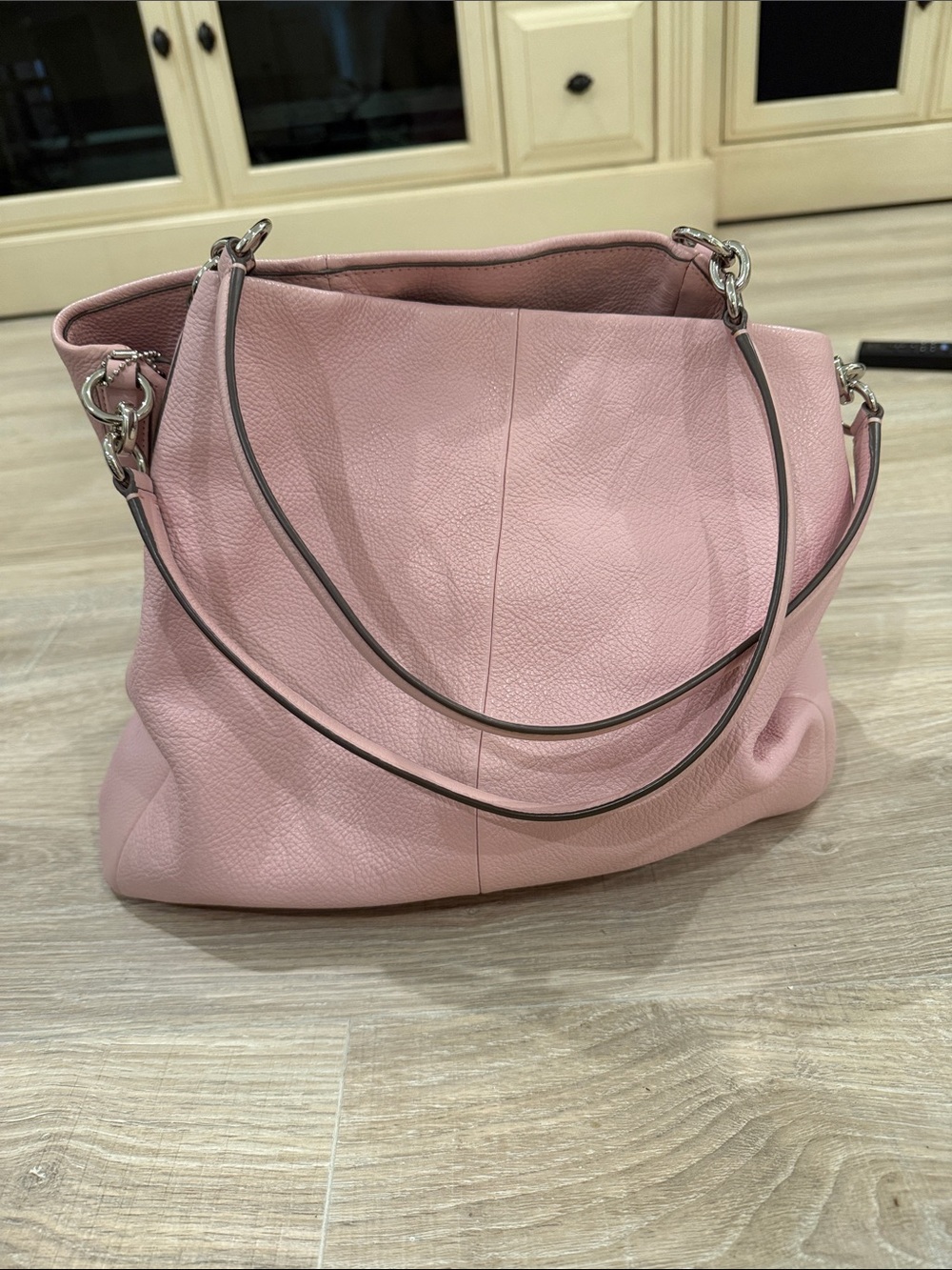 Coach Soft Pink Pebbled Leather Shoulder Tote - Picture 2 of 3